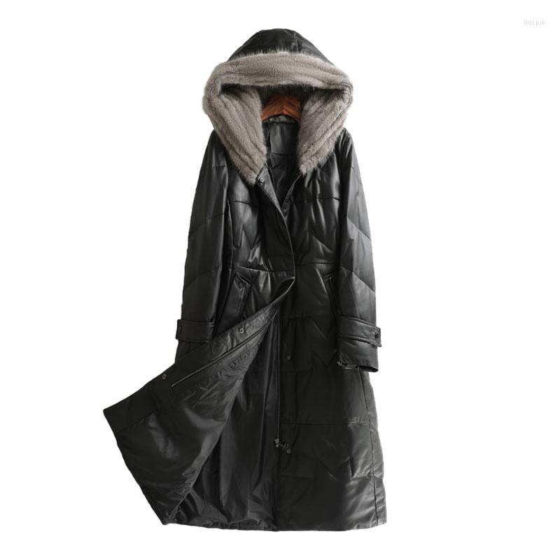 Women's Leather Lady Genuine Sheepskin Suede Coat Down Lining Hoody Autumn Winter Women Suit Outerwear Plus Size LF21109KQN, Black
Women's Leather Lady Genuine Sheepskin Suede Coat Down Lining Hoody Autumn Winter Women Suit Outerwear Plus Size LF21109KQN, Black