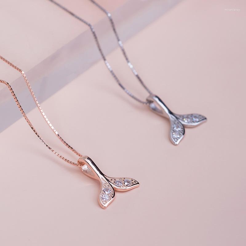Chains S925 Sterling Silver Fashionable And Mermaid Necklace Female Korean Version Fresh Diamond-studded Fishtail Short Collarb
Chains S925 Sterling Silver Fashionable And Mermaid Necklace Female Korean Version Fresh Diamond-studded Fishtail Short Collarb