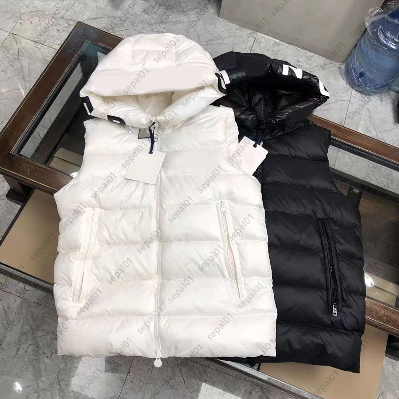 Men Down Vest Letter Print Hooded Vests Men Women Winter Warm Jacket Thick sleeveless Outerwear, Black
Men Down Vest Letter Print Hooded Vests Men Women Winter Warm Jacket Thick sleeveless Outerwear, Black