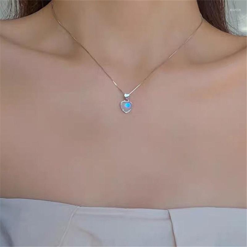 Chains Silver Color Moonstone Heart Charm Necklace Pendant For Women Girls Wedding Party Jewelry Choker Dz423
Chains Silver Color Moonstone Heart Charm Necklace Pendant For Women Girls Wedding Party Jewelry Choker Dz423