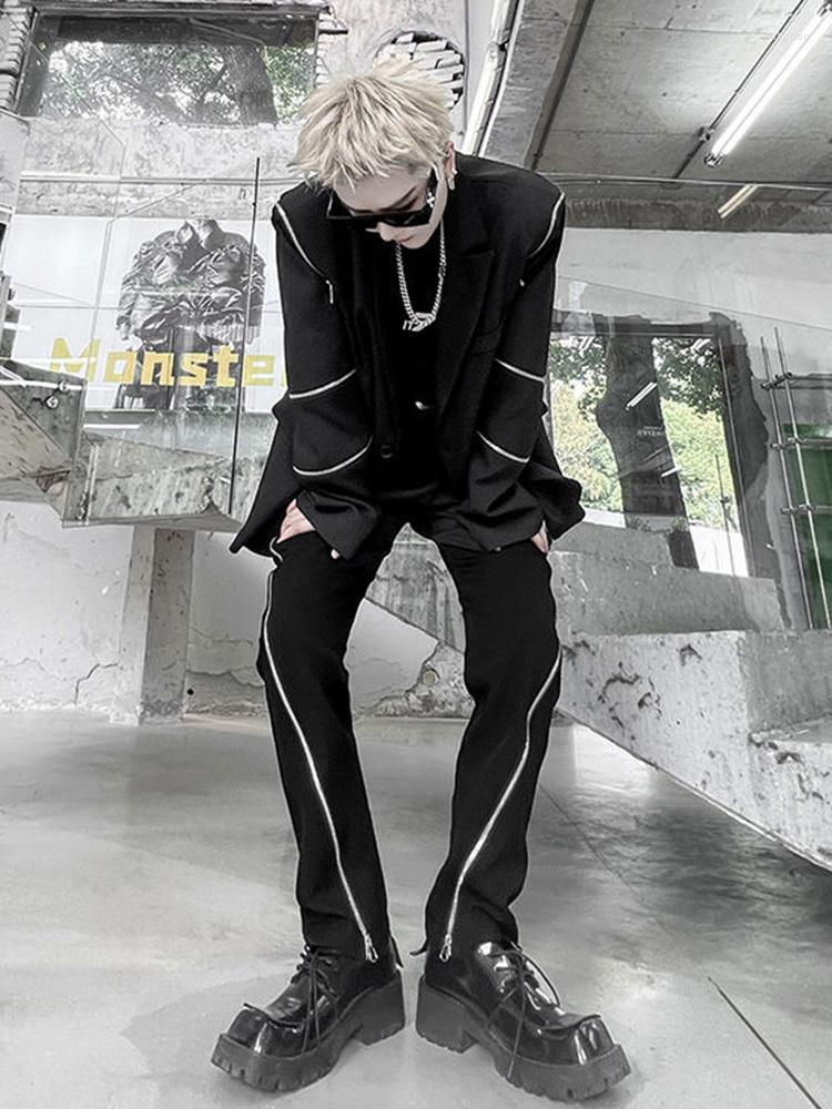 Men's Pants Niche Darkwear Men Set Zipper Small Foot Casual Trend 2023 Hihg Street Solid Color Blazer Male Trousers 2A6396
Men's Pants Niche Darkwear Men Set Zipper Small Foot Casual Trend 2023 Hihg Street Solid Color Blazer Male Trousers 2A6396