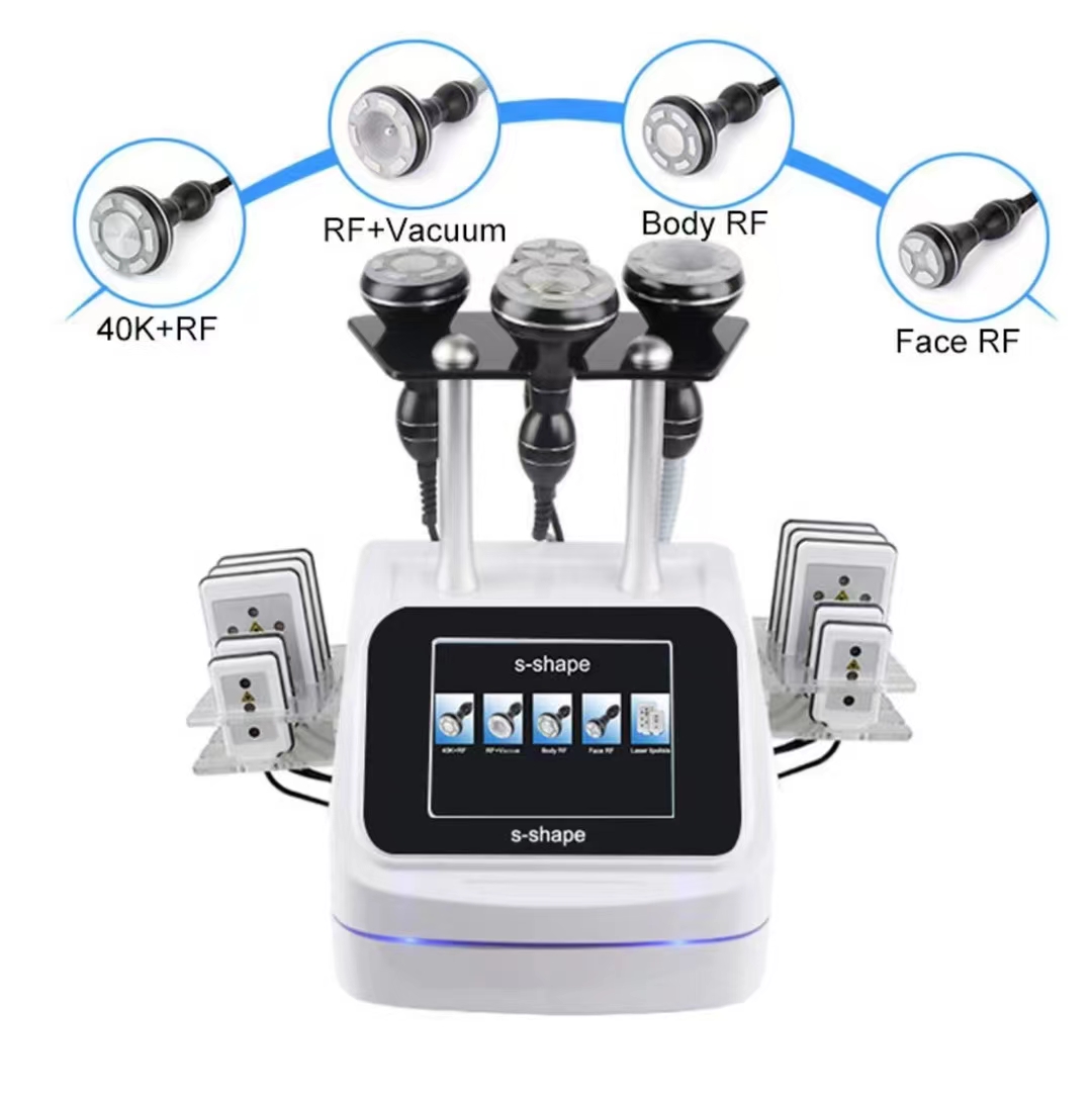 5 in 1 vacuum therapy cavitation rf machine equipment face lift treatment skin tighten video manual provide