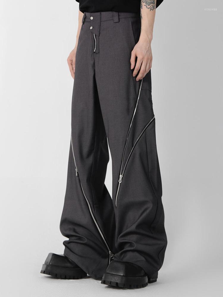 Men' Pants Autumn Men' Korean Fashion Zipper Design Open Fork Micro Flare Vertical Male Trousers Solid Color 2A5322, Black
Men' Pants Autumn Men' Korean Fashion Zipper Design Open Fork Micro Flare Vertical Male Trousers Solid Color 2A5322, Black