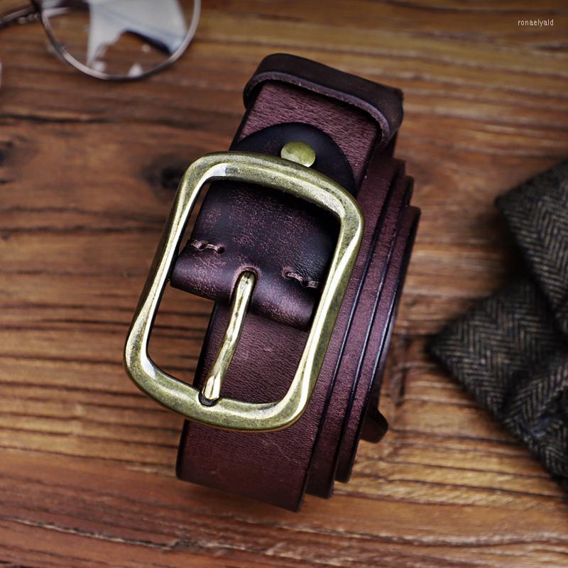 Belts Luxury Vintage Genuine Leather Single Pin Copper Buckle Men's Belt Handmade Cowhide All-match Casual Jeans Soft, Brown
Belts Luxury Vintage Genuine Leather Single Pin Copper Buckle Men's Belt Handmade Cowhide All-match Casual Jeans Soft, Brown