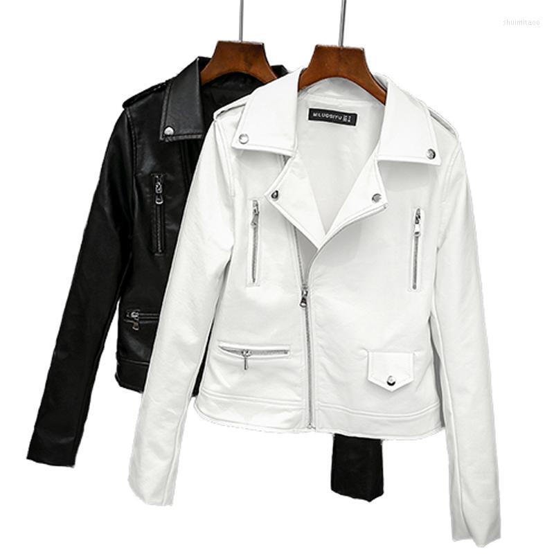 Women' Leather Trendy Nice Women Biker Jacket Spring Autumn Soft PU Punk Outwear Casual Motor Faux White
Women' Leather Trendy Nice Women Biker Jacket Spring Autumn Soft PU Punk Outwear Casual Motor Faux White