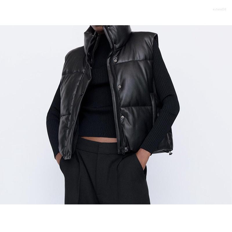 Women's Leather Lugentolo Winter Vest Women Faux Sleeveless Jacket Stand-up Collar Side Pockets Slim Short PU Waistcoat, 1726
Women's Leather Lugentolo Winter Vest Women Faux Sleeveless Jacket Stand-up Collar Side Pockets Slim Short PU Waistcoat, 1726