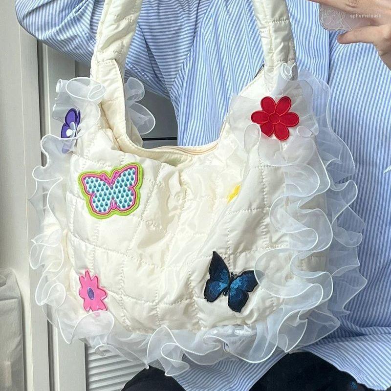 Evening Bags Embroidery Butterfly Women Shoulder Pleated Lace Female Large Capacity Tote Bag Retro Flower Quilting Plaid Messenger, Cream white
Evening Bags Embroidery Butterfly Women Shoulder Pleated Lace Female Large Capacity Tote Bag Retro Flower Quilting Plaid Messenger, Cream white