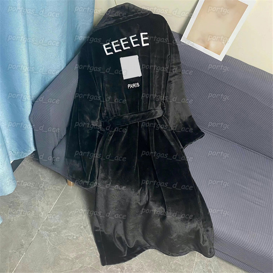 Letters Embroidery Womens Sleepwear Winter Warm Coral Fleece Robes INS Fashion Black Robes with Belt Long Sleep Dressing Gown, Black with label
Letters Embroidery Womens Sleepwear Winter Warm Coral Fleece Robes INS Fashion Black Robes with Belt Long Sleep Dressing Gown, Black with label