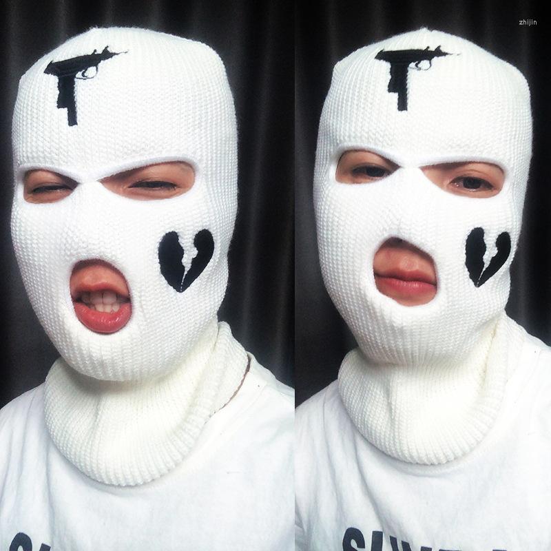 Berets 3-Hole Knitted Hat Full Face Cover Balaclava Hats Ski Mask Embroidery Beanies Caps Funny Party Winter Outdoor Sports Bonnet
Berets 3-Hole Knitted Hat Full Face Cover Balaclava Hats Ski Mask Embroidery Beanies Caps Funny Party Winter Outdoor Sports Bonnet
