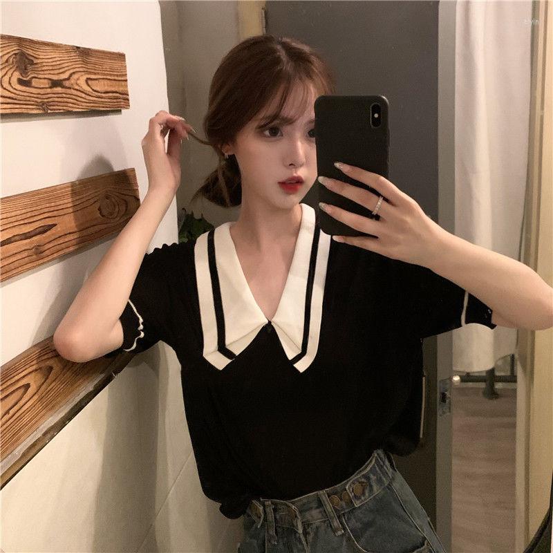 Women's T Shirts Woman TShirts Women's Summer Lapels Loose Short-Sleeved Sweater Top Crop Mujer Camisetas, Black
Women's T Shirts Woman TShirts Women's Summer Lapels Loose Short-Sleeved Sweater Top Crop Mujer Camisetas, Black