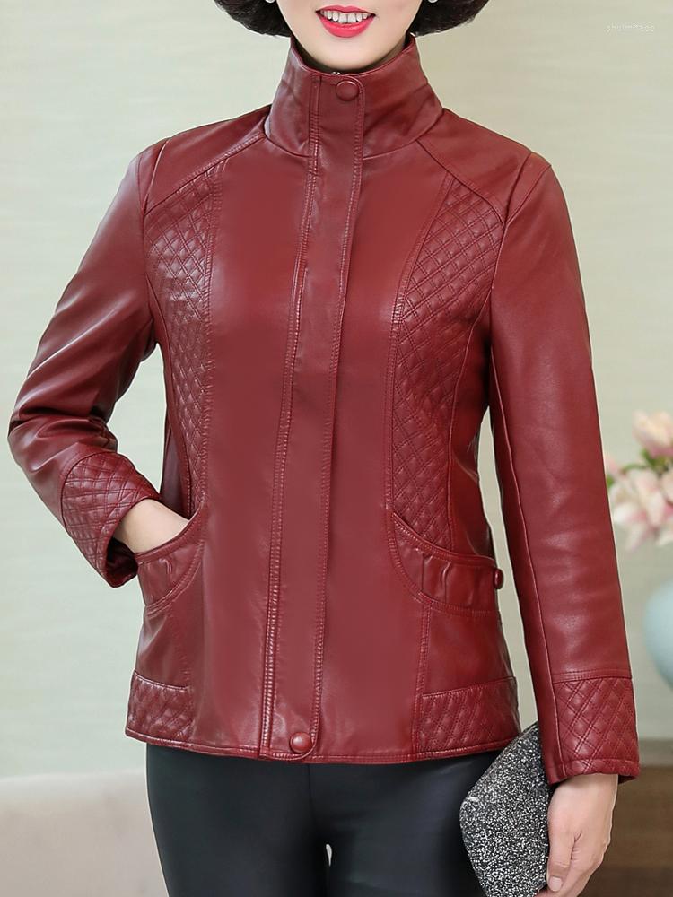 Women's Leather -6XL Women's Jacket Casual Turn Down Collar Argyle Coat Female Zipper High Quality PU Jackets, Black
Women's Leather -6XL Women's Jacket Casual Turn Down Collar Argyle Coat Female Zipper High Quality PU Jackets, Black