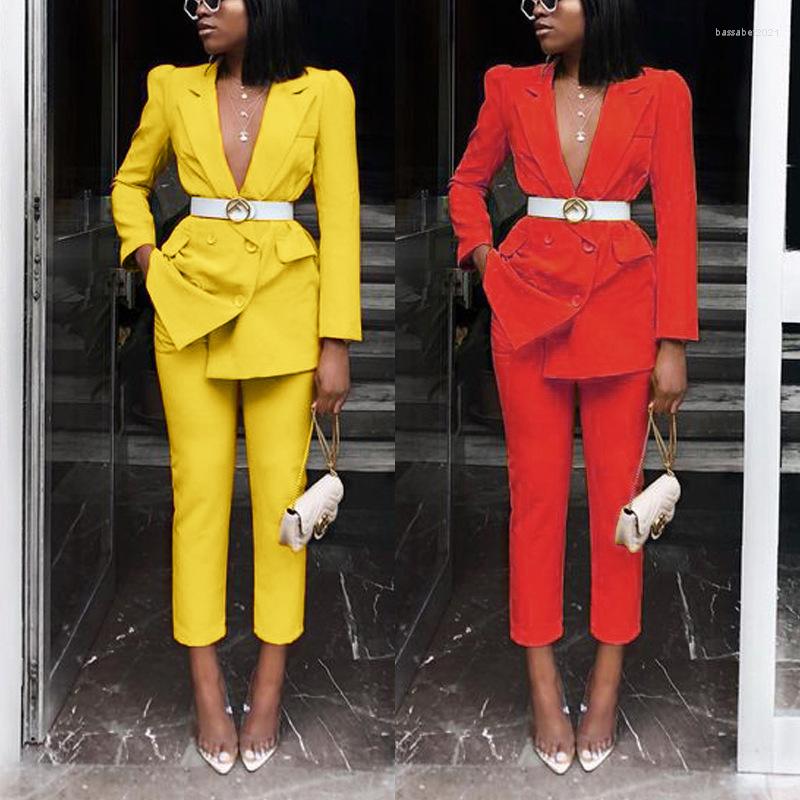 Women' Two Piece Pants Women Clothing Set Runway Sexy Red 2 Suit Blazer And Long Sleeve Party Outfits
Women' Two Piece Pants Women Clothing Set Runway Sexy Red 2 Suit Blazer And Long Sleeve Party Outfits