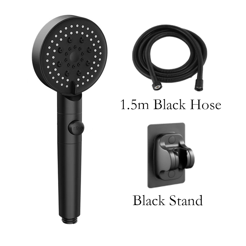 Bathroom Shower Heads 3pcsset Adjustable High Pressure Water Saving One-key Stop Massage Accessories 221103