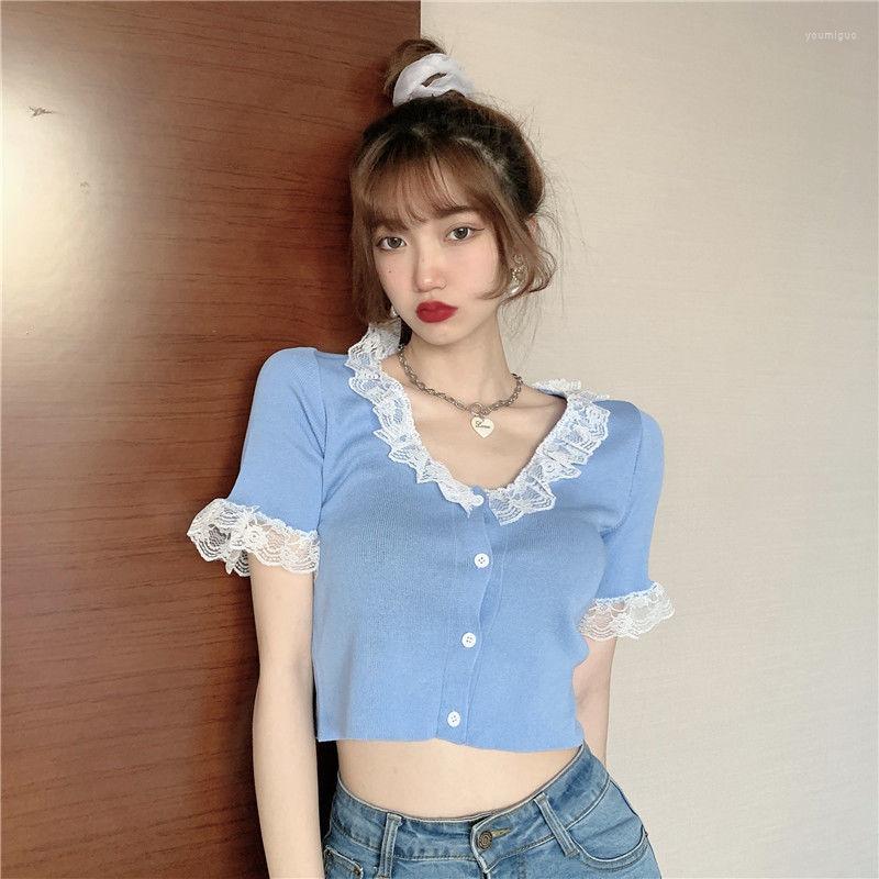 Women's T Shirts Woman TShirts Women's Knitted Short-Sleeved Summer Lace Cardigan V-neck Top Crop Mujer Camisetas, Black
Women's T Shirts Woman TShirts Women's Knitted Short-Sleeved Summer Lace Cardigan V-neck Top Crop Mujer Camisetas, Black
