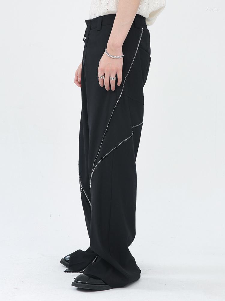 Men' Pants Summer Men' Korean Fashion Zipper Design Open Fork Micro Flare Vertical Male Trousers Solid Color 2A5322, Black
Men' Pants Summer Men' Korean Fashion Zipper Design Open Fork Micro Flare Vertical Male Trousers Solid Color 2A5322, Black