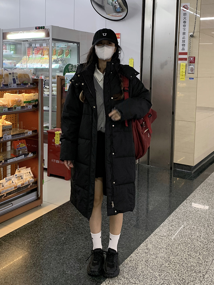 Oversize bread down cotton jacket women's winter coat mid-length outerwear, Blue
Oversize bread down cotton jacket women's winter coat mid-length outerwear, Blue