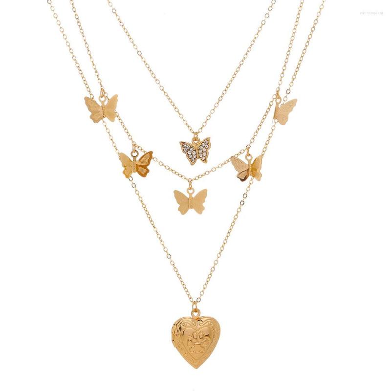 Chains Fashion Multilayer Butterfly Chain Choker Necklace Peach Heart Pendant For Women Girl Party Jewelry
Chains Fashion Multilayer Butterfly Chain Choker Necklace Peach Heart Pendant For Women Girl Party Jewelry