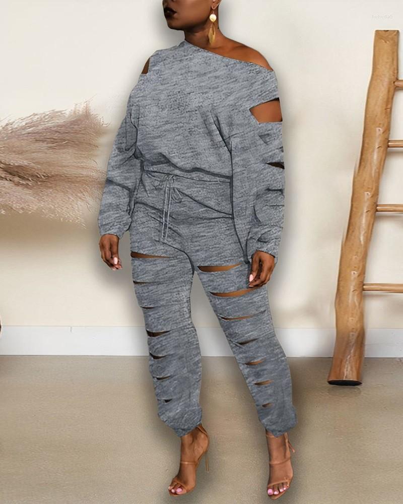 Women's Two Piece Pants Women 2pcs Clothes Suit Ladder Cutout Long Sleeve Sweatshirt Top & Drawstring Pencil Set Solid Color Sexy, Gray
Women's Two Piece Pants Women 2pcs Clothes Suit Ladder Cutout Long Sleeve Sweatshirt Top & Drawstring Pencil Set Solid Color Sexy, Gray