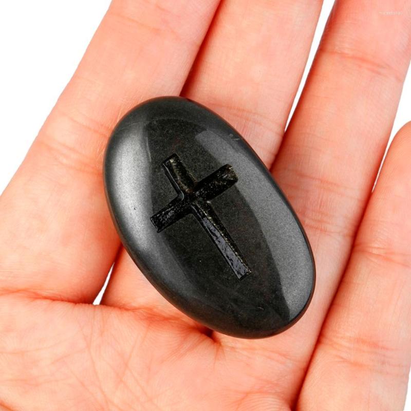 Jewelry Pouches TUMBEELLUWA Engraved Cross Inspirational Black Stones Polished Irregular Pebble Stone
Jewelry Pouches TUMBEELLUWA Engraved Cross Inspirational Black Stones Polished Irregular Pebble Stone