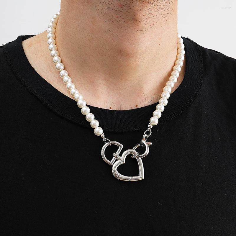 Pendant Necklaces Lacteo Hip Hop Heart Charms Necklace For Women Men Fashion Jewelry Imitation Pearl Beaded Street Party Gift
Pendant Necklaces Lacteo Hip Hop Heart Charms Necklace For Women Men Fashion Jewelry Imitation Pearl Beaded Street Party Gift