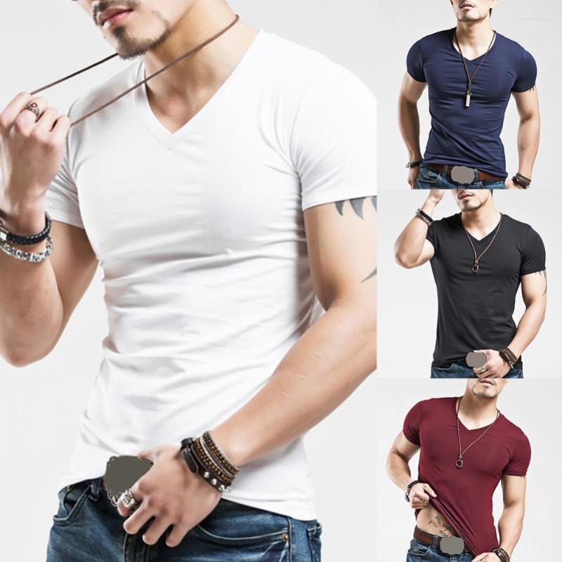 Men's Suits 8855 Mannen T-shirts Plus Size Zomer Basic Top Effen Kleur Korte Mouw V-hals Slim Fit Shirt Voor Mannelijke Fitness, 8855-5 
Men's Suits 8855 Mannen T-shirts Plus Size Zomer Basic Top Effen Kleur Korte Mouw V-hals Slim Fit Shirt Voor Mannelijke Fitness, 8855-5