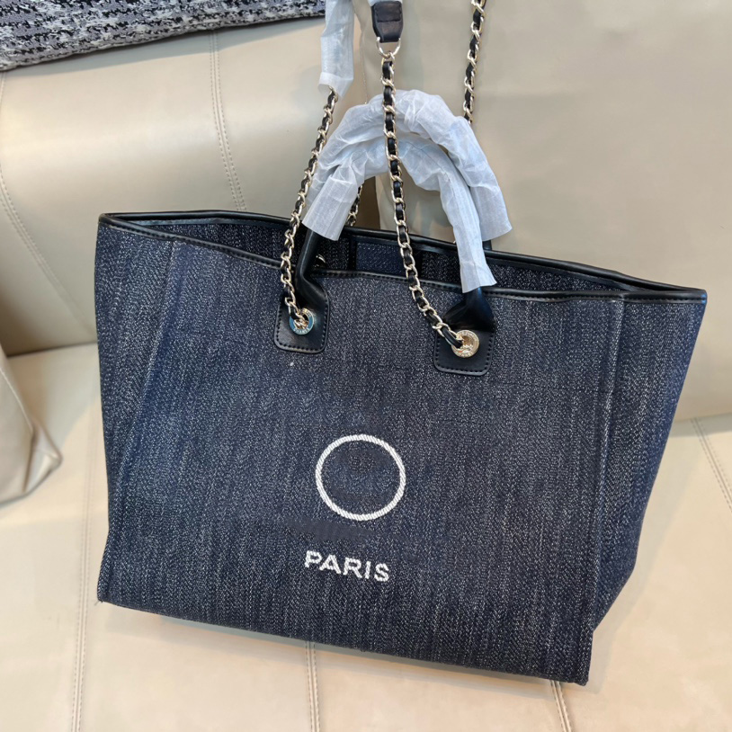 Womens Deauville Chain Beah Canvas Maxi Shopping Bags 22A Top Handle Totes Large Capacity Fashion Trend Ladies Leisure Holiday Handbags With Coin Pouch 39x32cm, Blue
Womens Deauville Chain Beah Canvas Maxi Shopping Bags 22A Top Handle Totes Large Capacity Fashion Trend Ladies Leisure Holiday Handbags With Coin Pouch 39x32cm, Blue