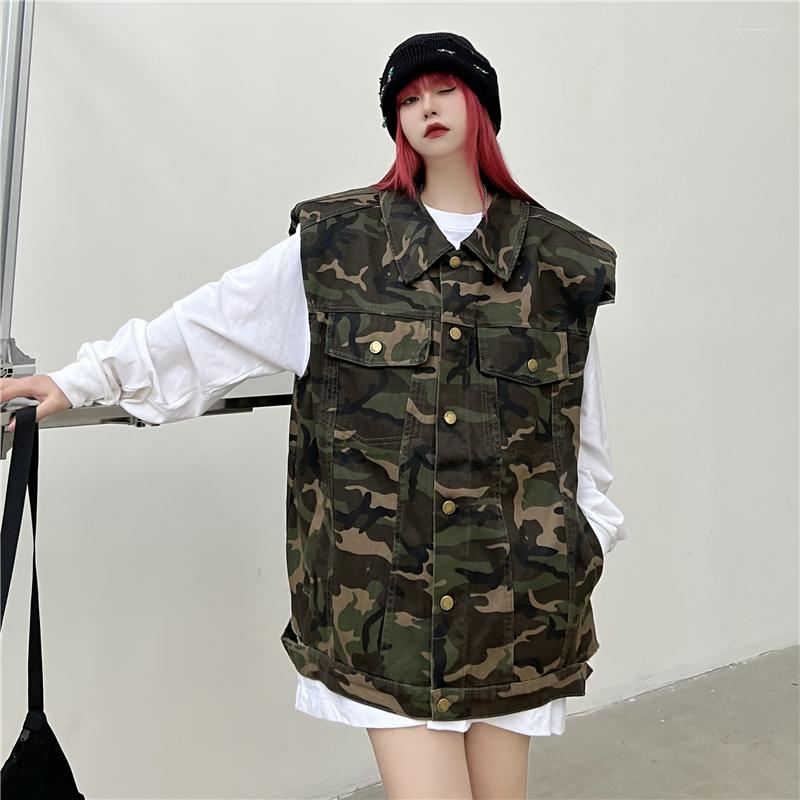 Women's Vests Safari Camouflage Jacket Women Sleeveless Chic Autumn Retro Large Size Oversize Loose Stacking Denim Vest Cool Female Jackets, Picture shown
Women's Vests Safari Camouflage Jacket Women Sleeveless Chic Autumn Retro Large Size Oversize Loose Stacking Denim Vest Cool Female Jackets, Picture shown