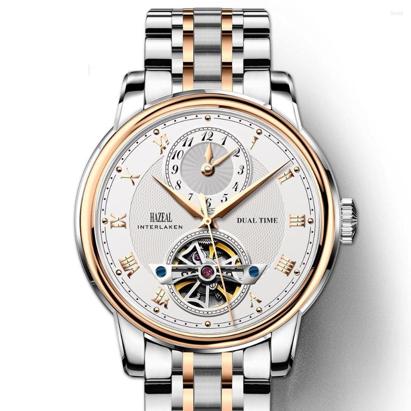 Wristwatches HAZEAL Automatic Men Watches Luxury Mechanical Self Wind Wrist Watch Steel Band Dress Reloj Hombre Dual Time Zone Wristwatch, Men watch p2
Wristwatches HAZEAL Automatic Men Watches Luxury Mechanical Self Wind Wrist Watch Steel Band Dress Reloj Hombre Dual Time Zone Wristwatch, Men watch p2