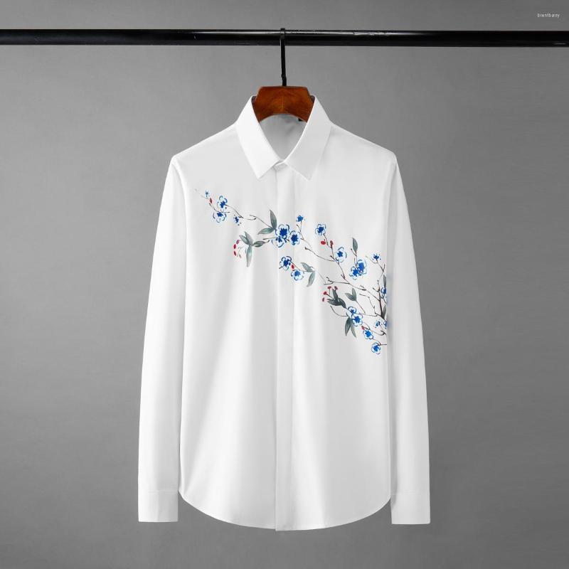 Men's Casual Shirts 2022 Spring Floral Print Men's Shirt High Quality Business Long Sleeve Social Office Party Tuxedo Camisa Masculina, White
Men's Casual Shirts 2022 Spring Floral Print Men's Shirt High Quality Business Long Sleeve Social Office Party Tuxedo Camisa Masculina, White