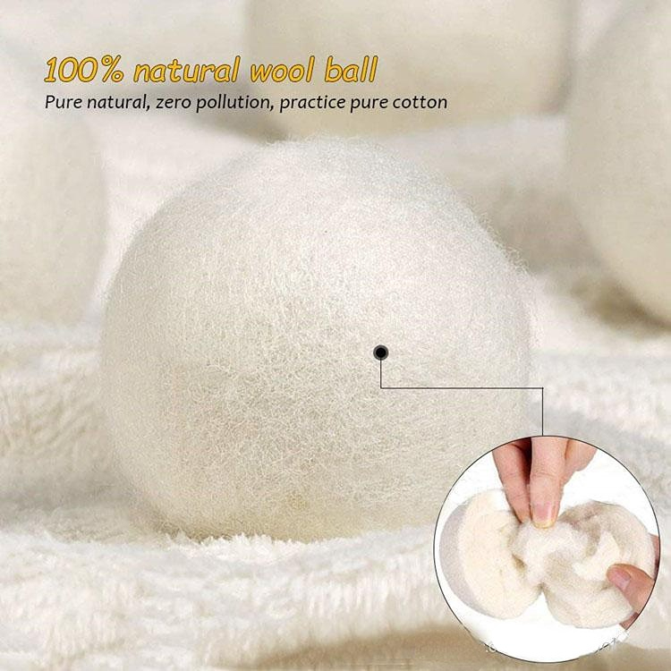 Other Laundry Products 6CM Practical Laundry Clean Ball Reusable Natural Organic Fabric Softener Premium Organic Wool Dryer Balls