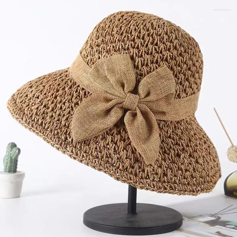 Berets Summer BowKnot Sun Straw Hat Wide Brim Floppy Bohemia Beach Sunshade Hats For Women's Dome Shade Bow Bucket Femme, Mz17022-4
Berets Summer BowKnot Sun Straw Hat Wide Brim Floppy Bohemia Beach Sunshade Hats For Women's Dome Shade Bow Bucket Femme, Mz17022-4
