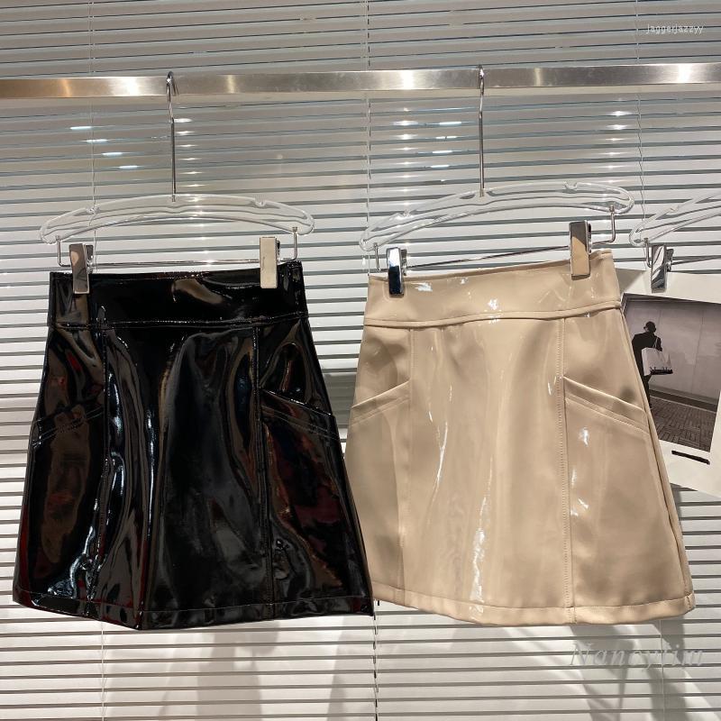 Skirts Leather Skirt Women 2022 Autumn Glossy PU A- Line Mini Jupe Femme Black Apricot
Skirts Leather Skirt Women 2022 Autumn Glossy PU A- Line Mini Jupe Femme Black Apricot