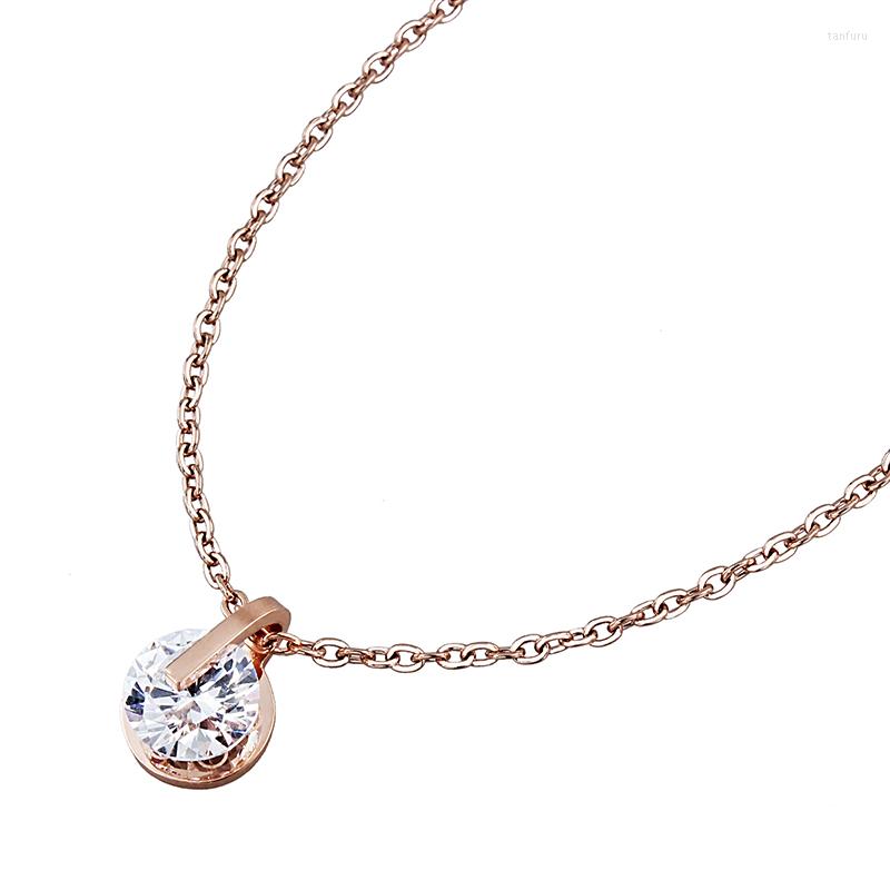 Pendant Necklaces HAWSON Round Crystal Necklace For Women Fashion Rose Gold Color Stainless Steel Choker Chain
Pendant Necklaces HAWSON Round Crystal Necklace For Women Fashion Rose Gold Color Stainless Steel Choker Chain