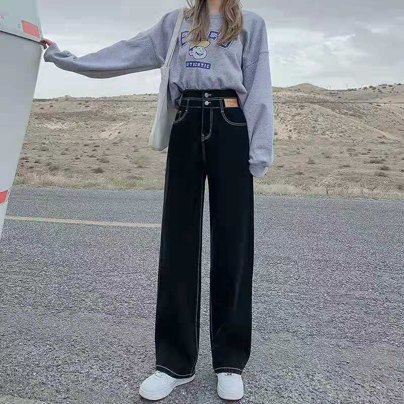 Women's Jeans Jeans Everyday Korean Mop Vintage Black Decent High Waist Baggy Chic Ulzzang Streetwear, Dark blue
Women's Jeans Jeans Everyday Korean Mop Vintage Black Decent High Waist Baggy Chic Ulzzang Streetwear, Dark blue