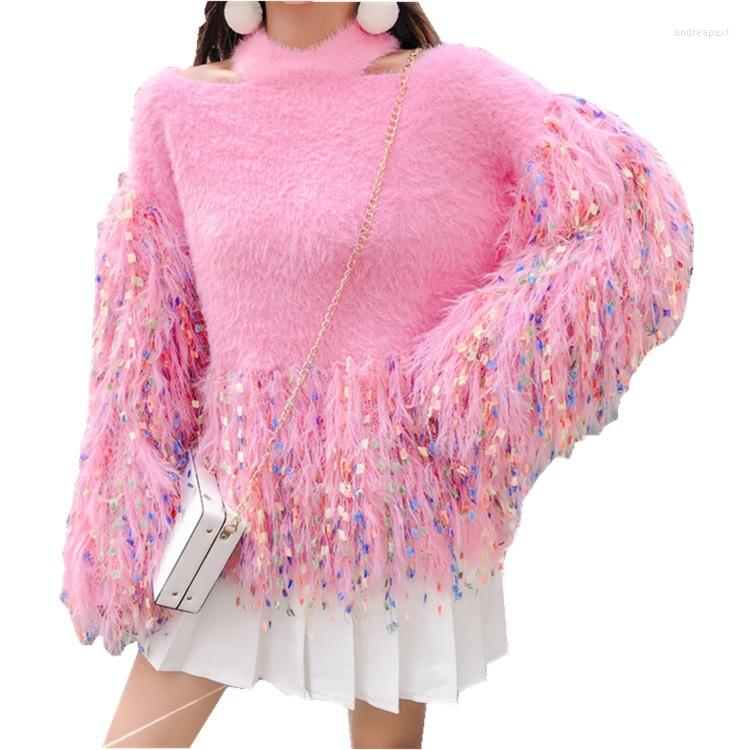 Women's Sweaters Blast Mink Sweater Girl Hanging Neck Off-the-shoulder Sexy Luscau 2022 Autumn/winter Sweet Slimmed-down Head, White
Women's Sweaters Blast Mink Sweater Girl Hanging Neck Off-the-shoulder Sexy Luscau 2022 Autumn/winter Sweet Slimmed-down Head, White