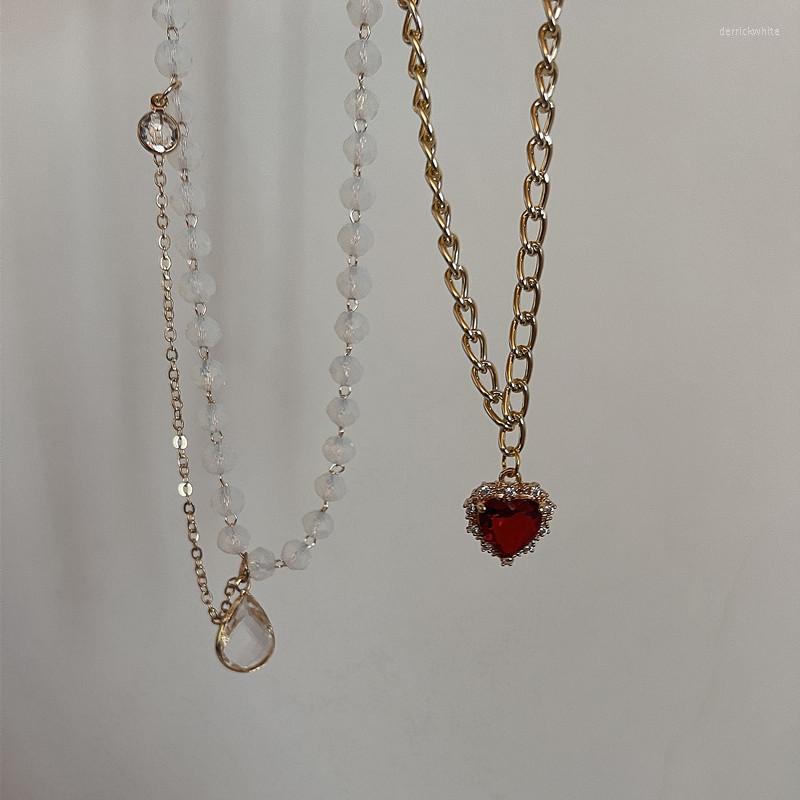 Choker Bohemian Bead Water Drop Chain Necklace For Women Charm Handmade Crystal Red Heart Party Jewelry 
Choker Bohemian Bead Water Drop Chain Necklace For Women Charm Handmade Crystal Red Heart Party Jewelry