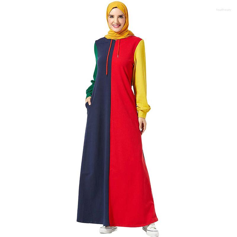Ethnic Clothing European And American Fashion Hooded Pocket Stitching Multicolor Long Dress Saudi Arabia Muslim Turkey Dubai Slim Travel
Ethnic Clothing European And American Fashion Hooded Pocket Stitching Multicolor Long Dress Saudi Arabia Muslim Turkey Dubai Slim Travel