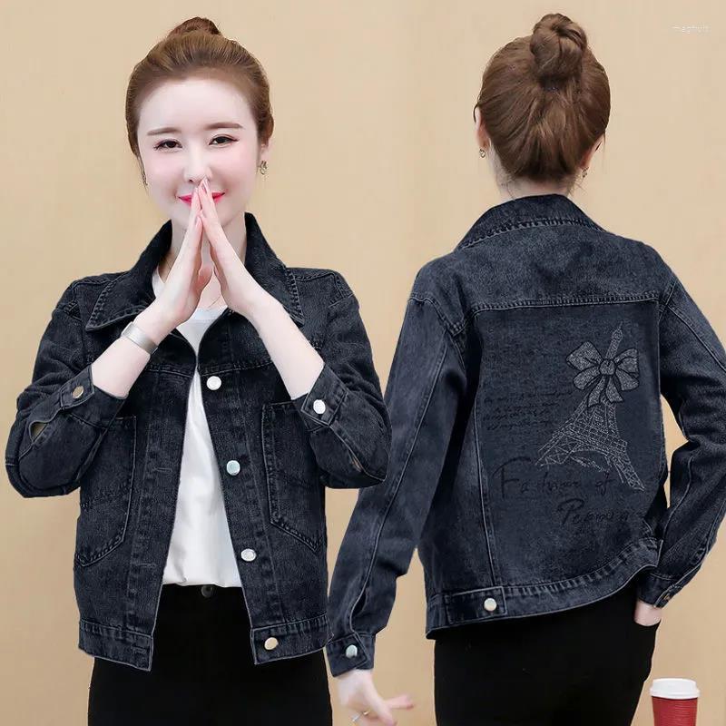 Women' Jackets 2022 Spring Autumn Basic Coats Women Denim Jacket Pearls Beading Vintage Jeans Coat Hole Long Sleeve XZ468, Black
Women' Jackets 2022 Spring Autumn Basic Coats Women Denim Jacket Pearls Beading Vintage Jeans Coat Hole Long Sleeve XZ468, Black