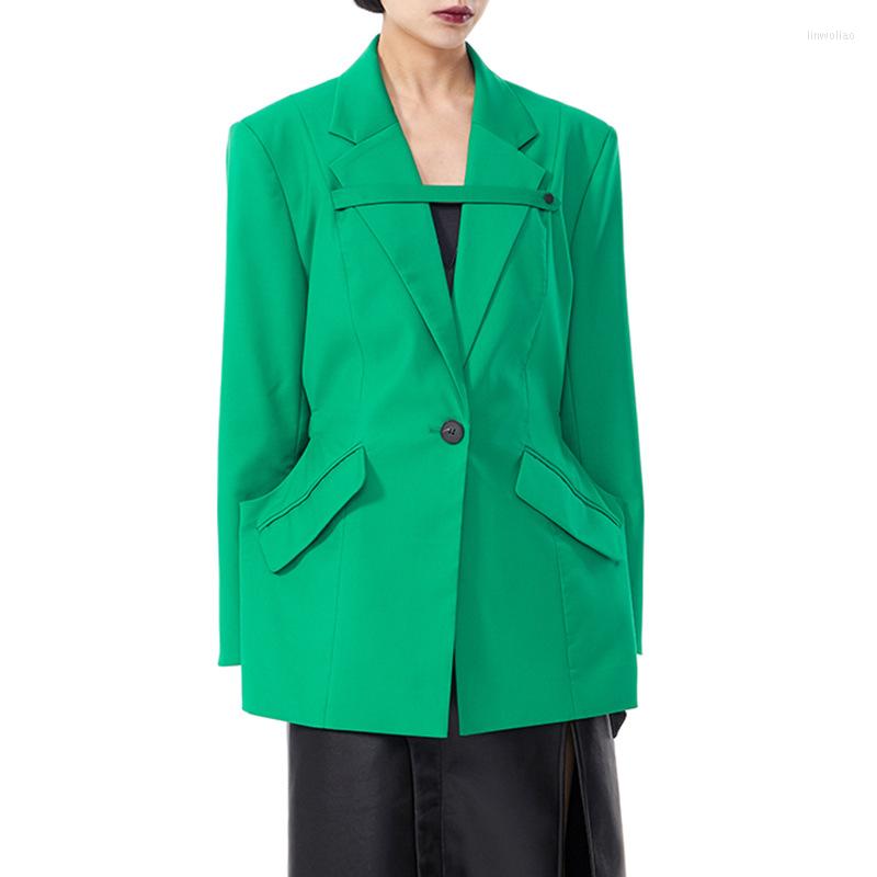Women's Suits Women Green Waist Hollow Out Big Size Blazer Lapel Long Sleeve Loose Fit Jacket Fashion Spring Autumn 2022, Black
Women's Suits Women Green Waist Hollow Out Big Size Blazer Lapel Long Sleeve Loose Fit Jacket Fashion Spring Autumn 2022, Black