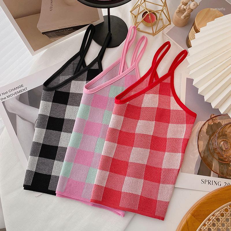 Women's Tanks ITOOLIN 2022 Summer Sexy Female Plaid Cute Tops Plain Knitted Crop T-shirt For Women Sleeveless Vest, Black
Women's Tanks ITOOLIN 2022 Summer Sexy Female Plaid Cute Tops Plain Knitted Crop T-shirt For Women Sleeveless Vest, Black