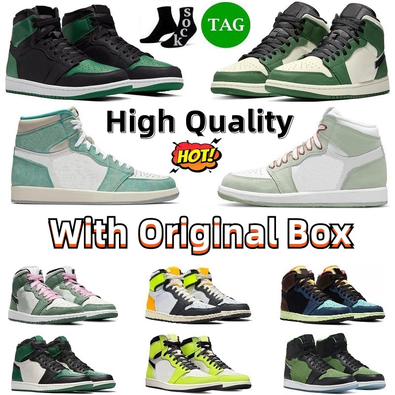 With Box Jumpman 1 1s Basketball Shoes for Men High Top Sneakers Women Pine Green Seafoam Volt Gold University Blue Smoke Grey Digital Pink Designer Trainers, 48
With Box Jumpman 1 1s Basketball Shoes for Men High Top Sneakers Women Pine Green Seafoam Volt Gold University Blue Smoke Grey Digital Pink Designer Trainers, 48