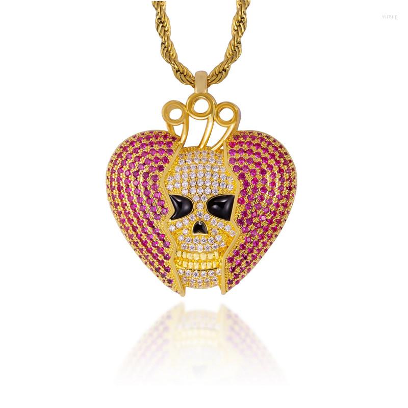 Pendant Necklaces Hip Hop Broken Heart With Iced Out Cubic Zircon Skull Charm Necklace For Men Women Party Jewelry Gift
Pendant Necklaces Hip Hop Broken Heart With Iced Out Cubic Zircon Skull Charm Necklace For Men Women Party Jewelry Gift