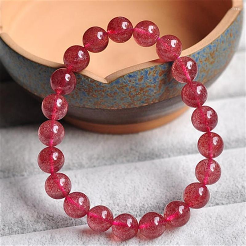 Strand 9mm Genuine Natural Red Strawberry Quartz Bracelets For Women Ladies Femme Charm Transparent Round Clear Crystal Beads Bracelet
Strand 9mm Genuine Natural Red Strawberry Quartz Bracelets For Women Ladies Femme Charm Transparent Round Clear Crystal Beads Bracelet