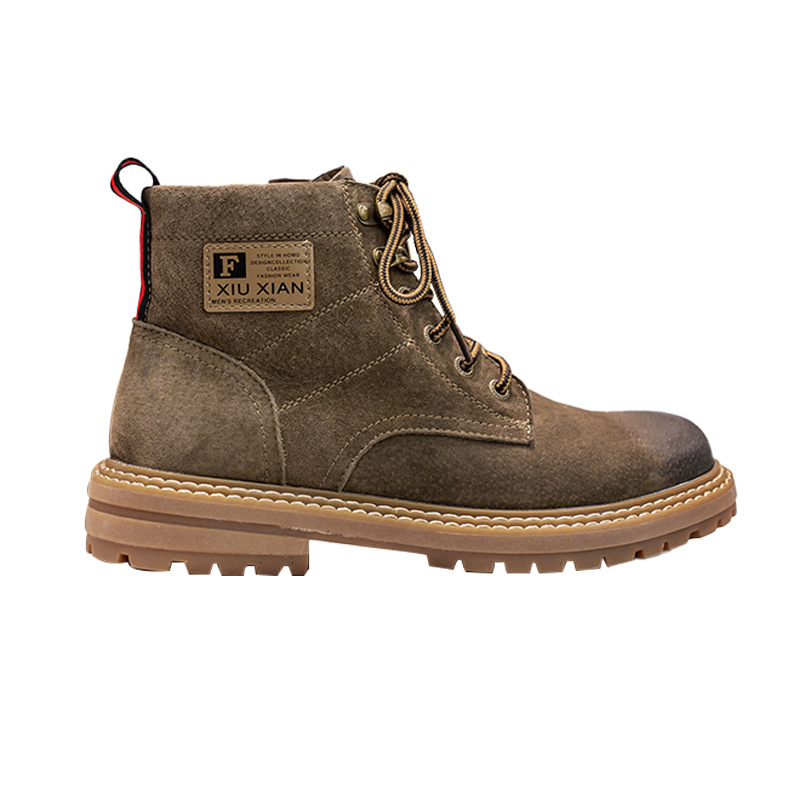 Spot Lace-up Martin Boots Velvet Round-head sticky glue shoes Snow boot casual increased outdoor men's short bootss, Brown
Spot Lace-up Martin Boots Velvet Round-head sticky glue shoes Snow boot casual increased outdoor men's short bootss, Brown