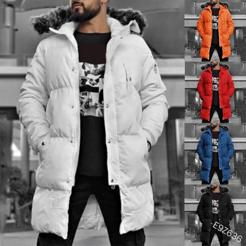 Men's Down Men Cotton Clothing Fashion Winter Metal Buckle Warm Hooded Solid Color Mid-length Zipper Fake Fur Collar Pocket, White
Men's Down Men Cotton Clothing Fashion Winter Metal Buckle Warm Hooded Solid Color Mid-length Zipper Fake Fur Collar Pocket, White