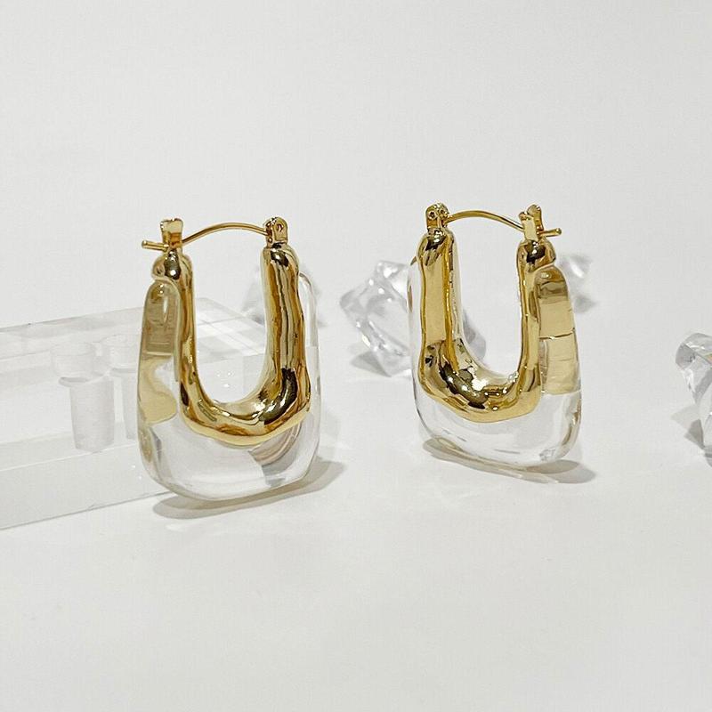 Hoop Earrings Clear Acrylic For Women Girls Transparent Lucite Geometric Rectangle Brown Green Resin Hoops Everyday Jewelry
Hoop Earrings Clear Acrylic For Women Girls Transparent Lucite Geometric Rectangle Brown Green Resin Hoops Everyday Jewelry