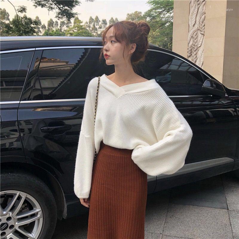 Women's Sweaters Woman Women's V-neck Sweater Pullover Autumn Winter Loose Skirt Two-Piece Set, Grey skirt
Women's Sweaters Woman Women's V-neck Sweater Pullover Autumn Winter Loose Skirt Two-Piece Set, Grey skirt