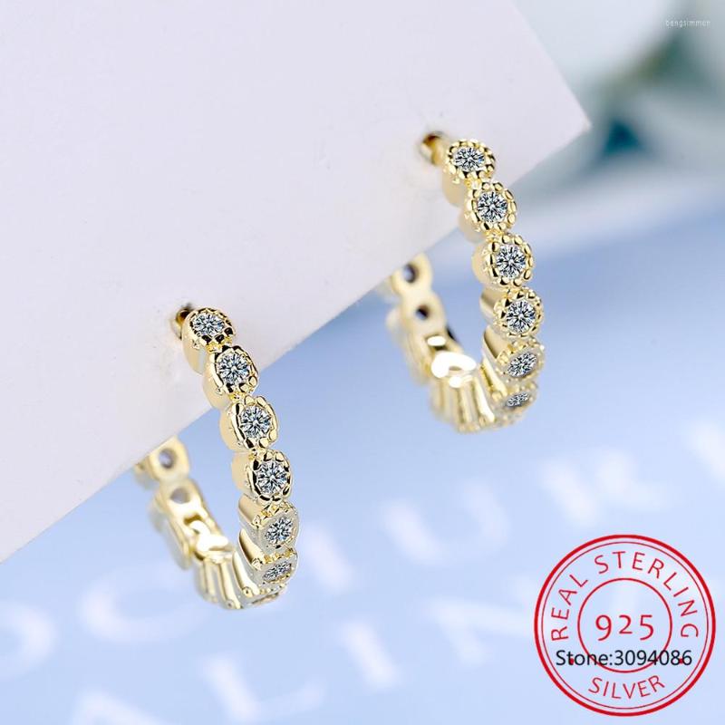 Hoop Earrings Real 925 Sterling Silver Pave Crystal Zirconia Simple Round For Women Femme Office Jewelry Accessories
Hoop Earrings Real 925 Sterling Silver Pave Crystal Zirconia Simple Round For Women Femme Office Jewelry Accessories