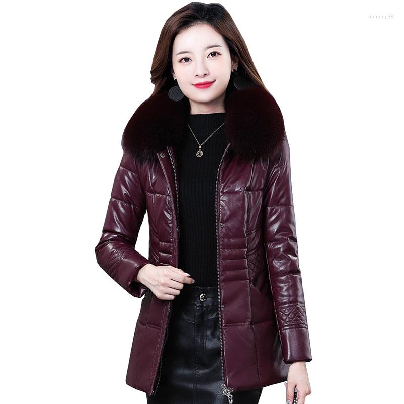 Women's Leather Add Size 8XL Elegant Ladies Real Coat Mother Women Winter Overcoat Plus Cotton Thick Warm Jacket Female OK1290, Brown
Women's Leather Add Size 8XL Elegant Ladies Real Coat Mother Women Winter Overcoat Plus Cotton Thick Warm Jacket Female OK1290, Brown
