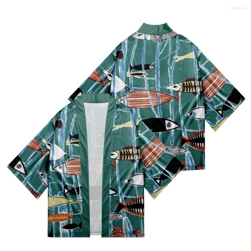 Men's Casual Shirts Fish Print Loose Japanese Street Retro Fashion Beach Style Summer Kimono For Men And Women, Navy blue
Men's Casual Shirts Fish Print Loose Japanese Street Retro Fashion Beach Style Summer Kimono For Men And Women, Navy blue
